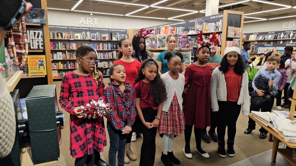Mount Vernon Honor Academy students visit book fair at Barnes