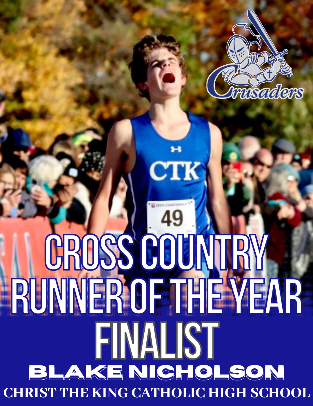 Blake Nicholson named a finalist for HighSchoolOT Men's Cross Country