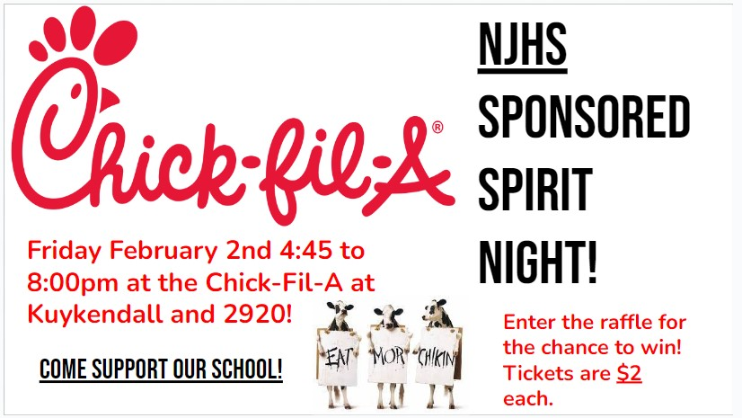 Njhs Spirit Night Chick Fil A February 2nd News And Stories