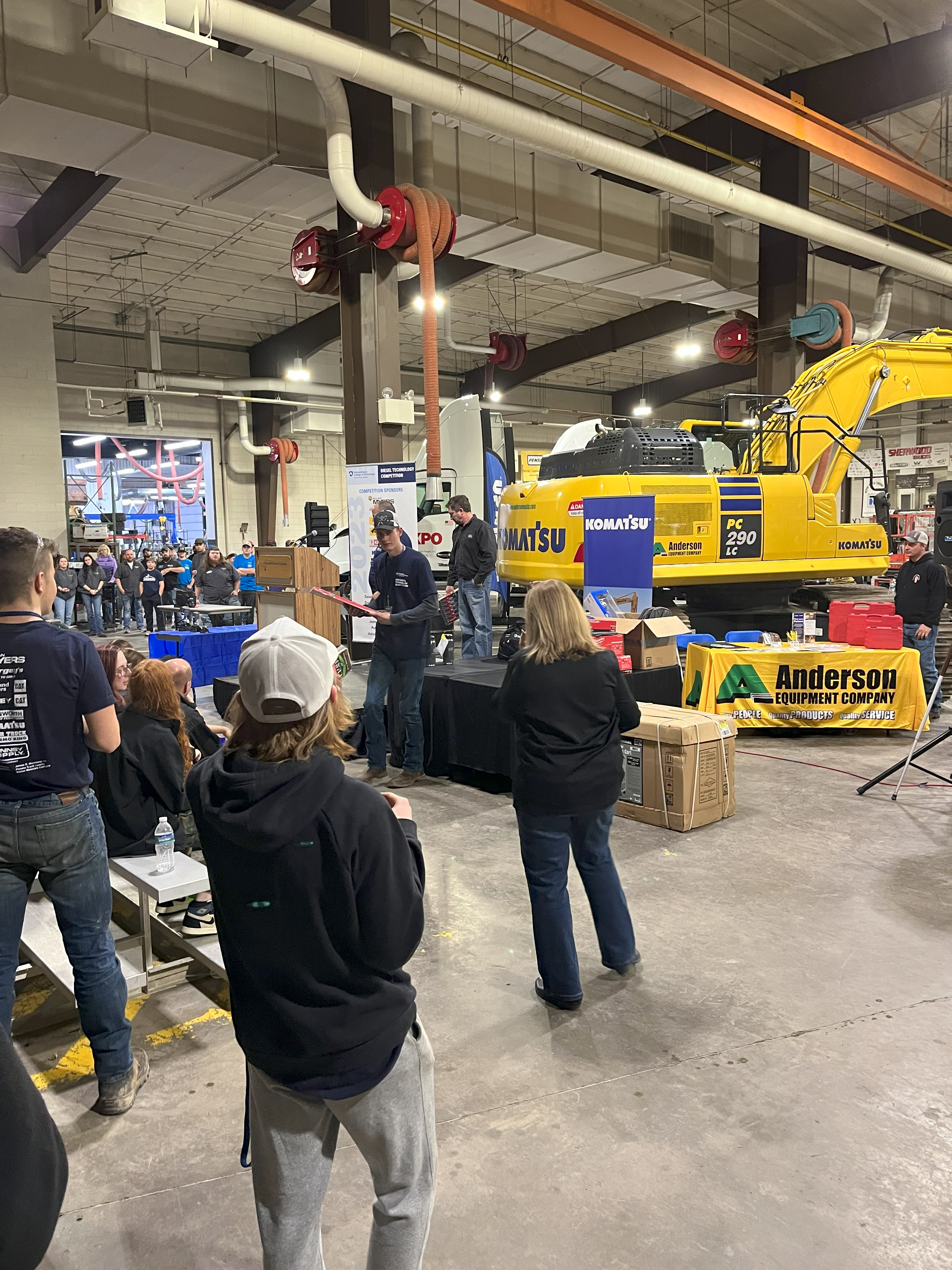 Ethan Zang-Receiving Award at Penn College Diesel Competition
