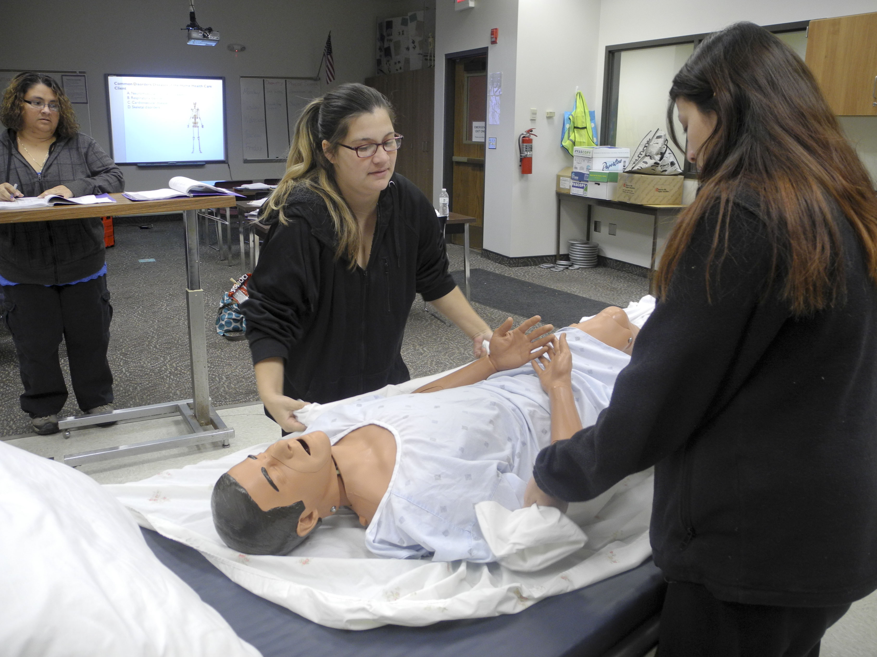 students in medical careers class