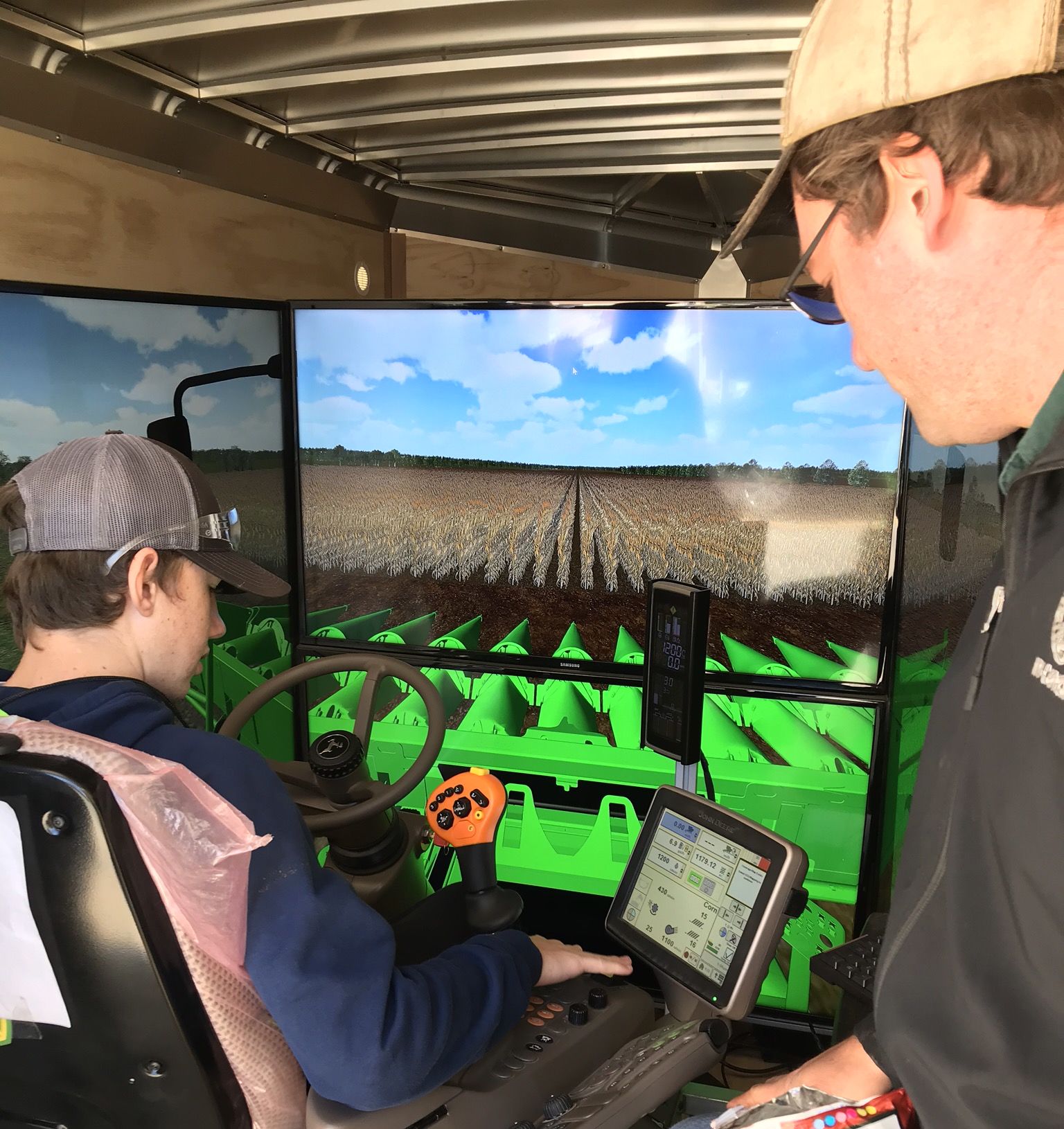 Student at simulator