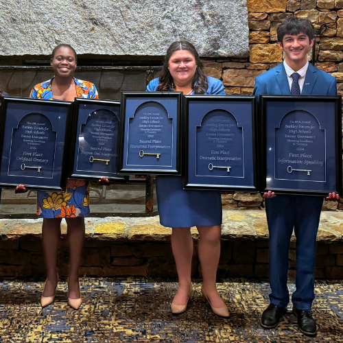 Four 1st Place Speech & Debate Champions at Emory University Tournament