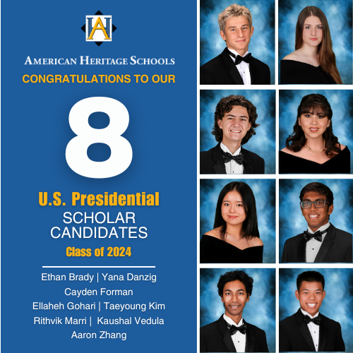 1 in Florida for Highest Number of Presidential Scholar Candidates