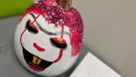 Clown painted Pumpkin