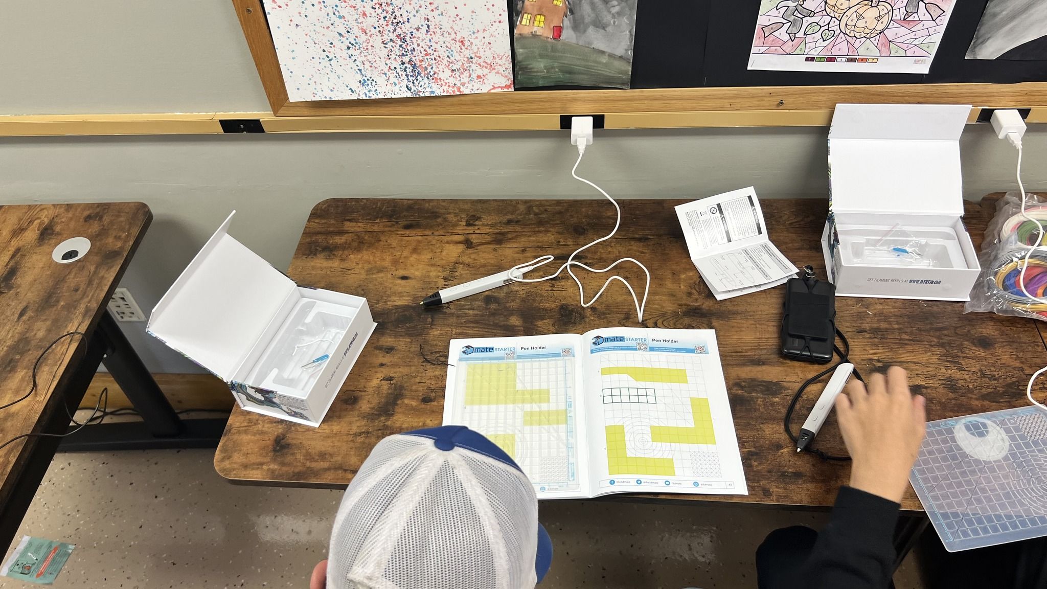 Students using 3D Pens