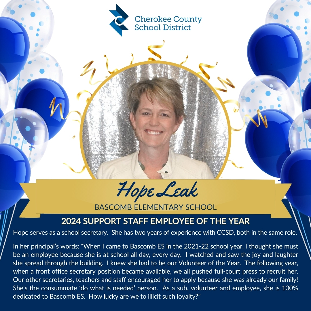 Meet a CCSD 2024 Support Staff Employee of the Year: Hope Leak of ...