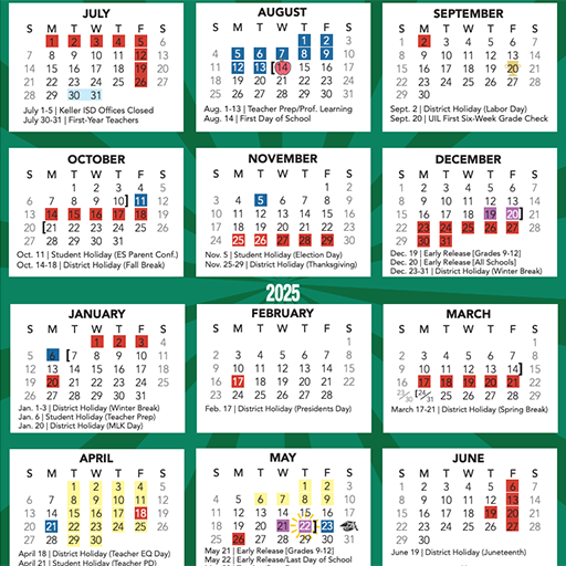 Keller Isd 2025-26 Calendar