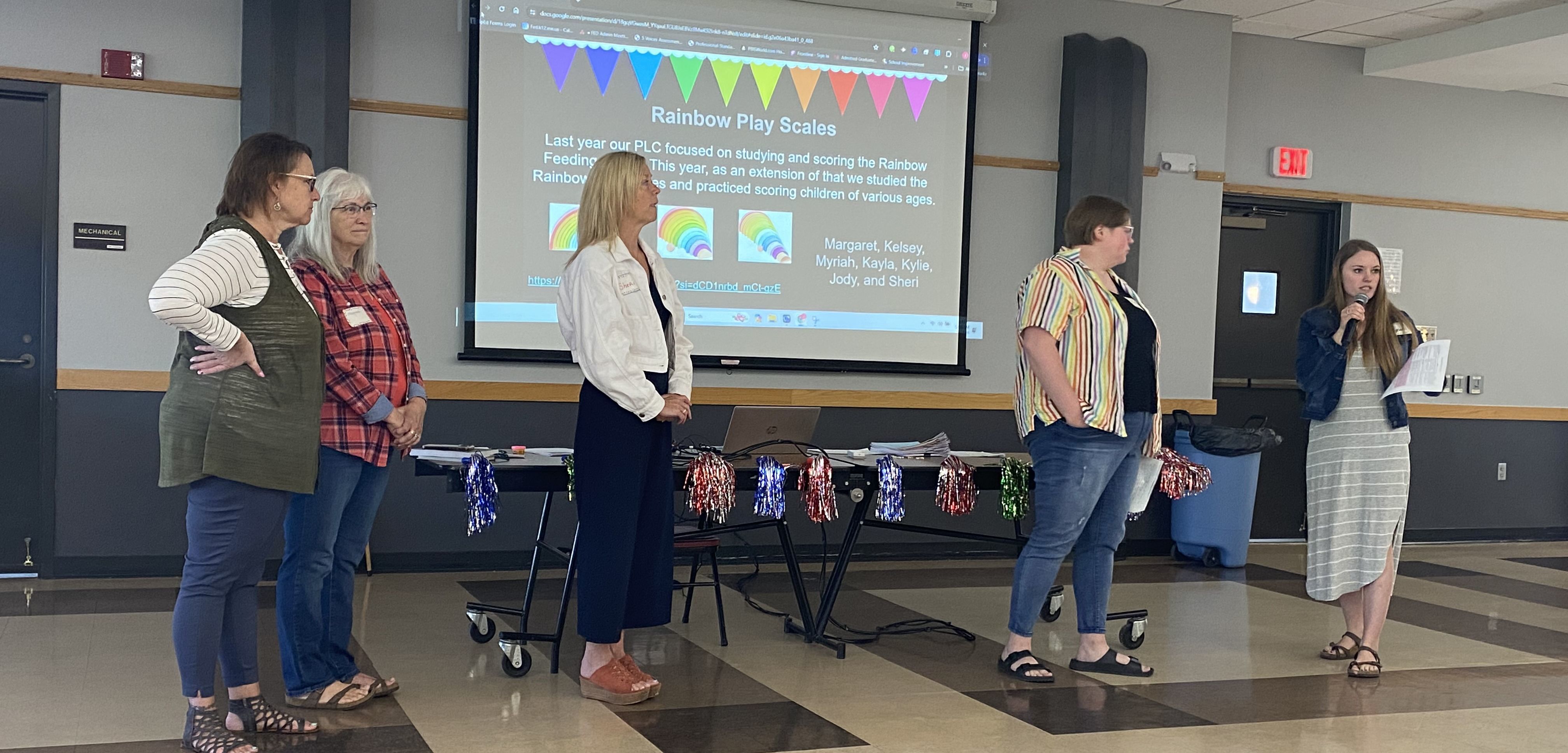 Staff presentig at SPED end of year