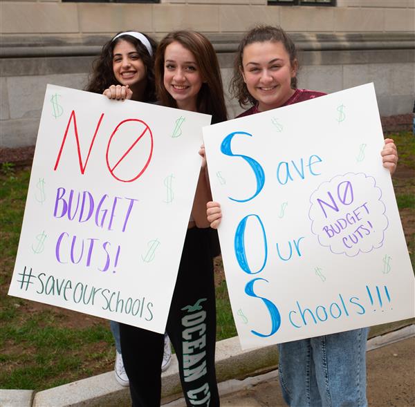students at rally