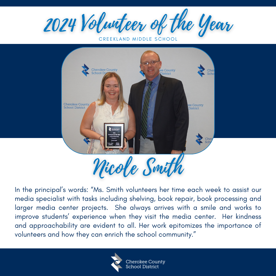 Meet a CCSD 2024 Volunteer of the Year: Nicole Smith of Creekland ...