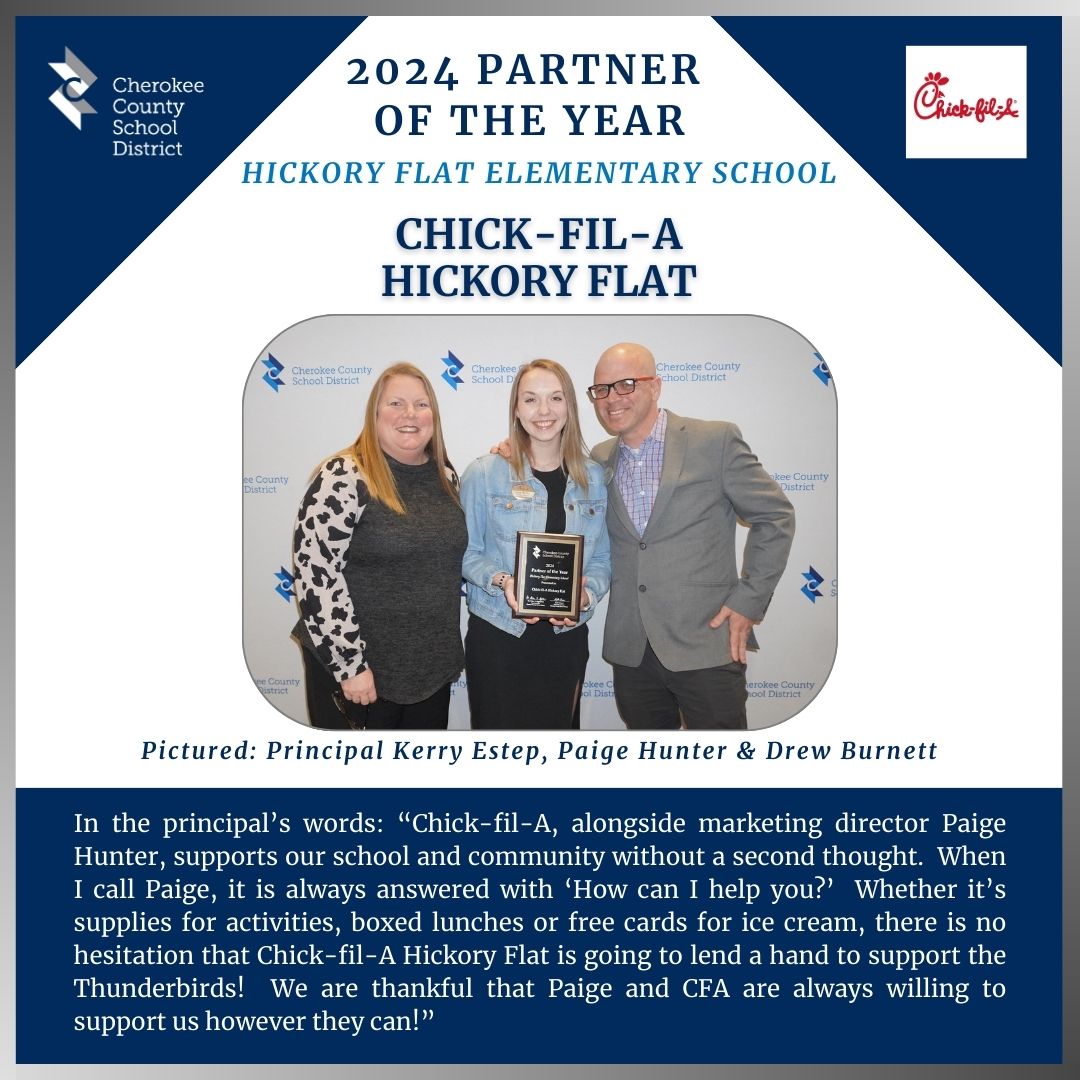 Meet a CCSD 2024 School Partner of the Year ChickfilA of Hickory