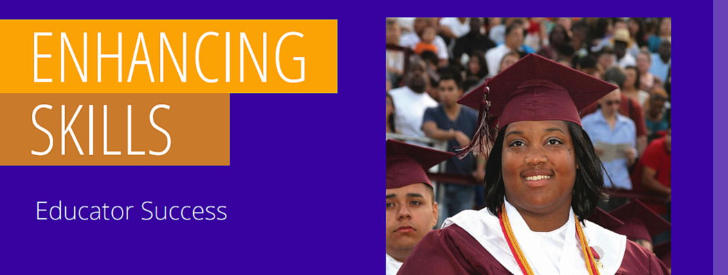 Woman in graduating cap smiling