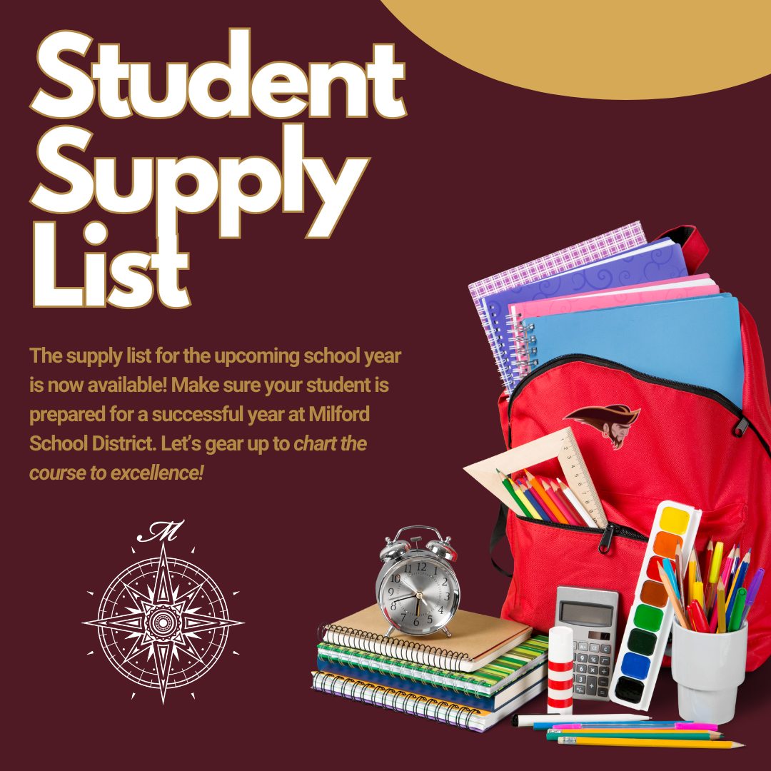 Student Supply List for the 2024-2025 School Year