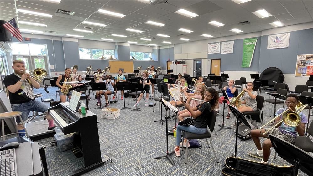 Percussion Beginner Camp 2021 on crazy sock day