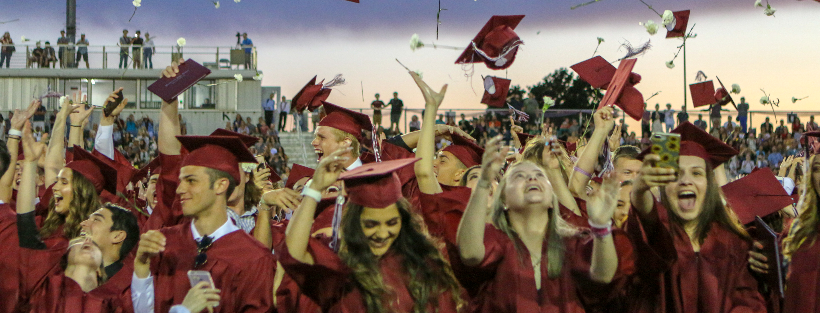 Students celebrating at a graduation ceremony