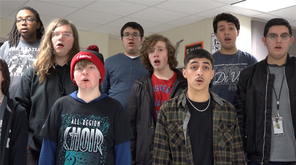 singers on risers