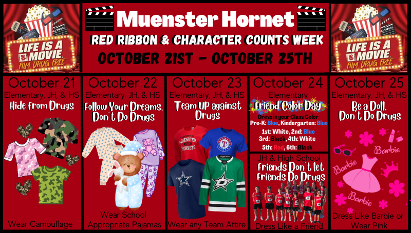 Character Counts & Red Ribbon Week - October 21st to 25th | Post Details