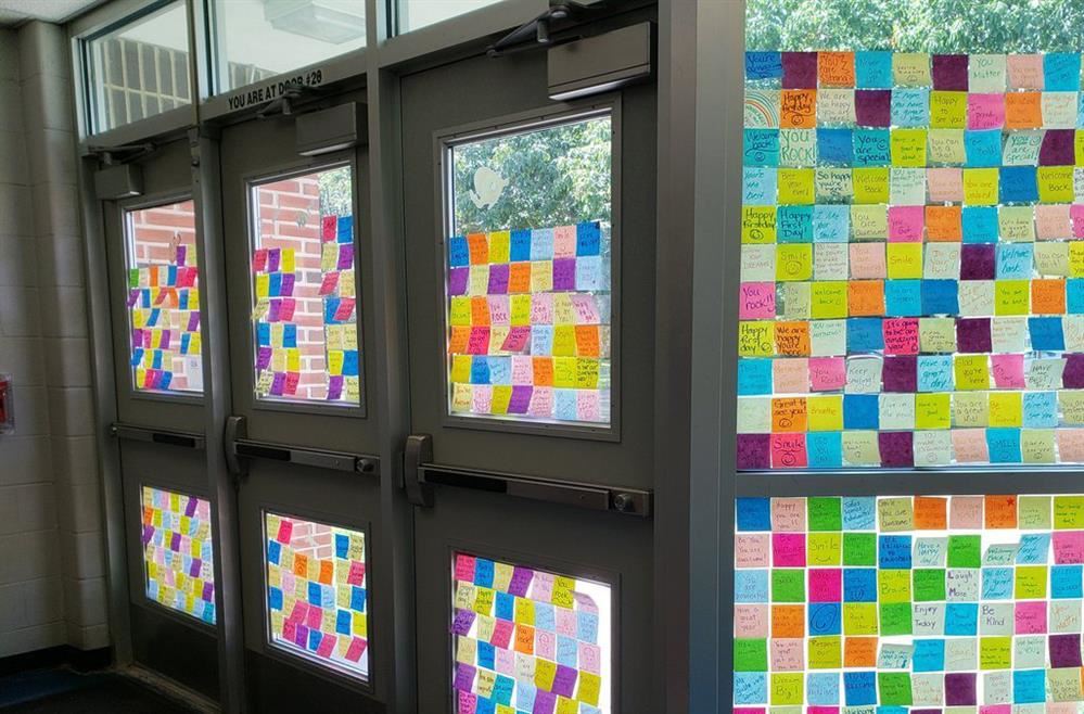 Positive Post-it Note Mosaic