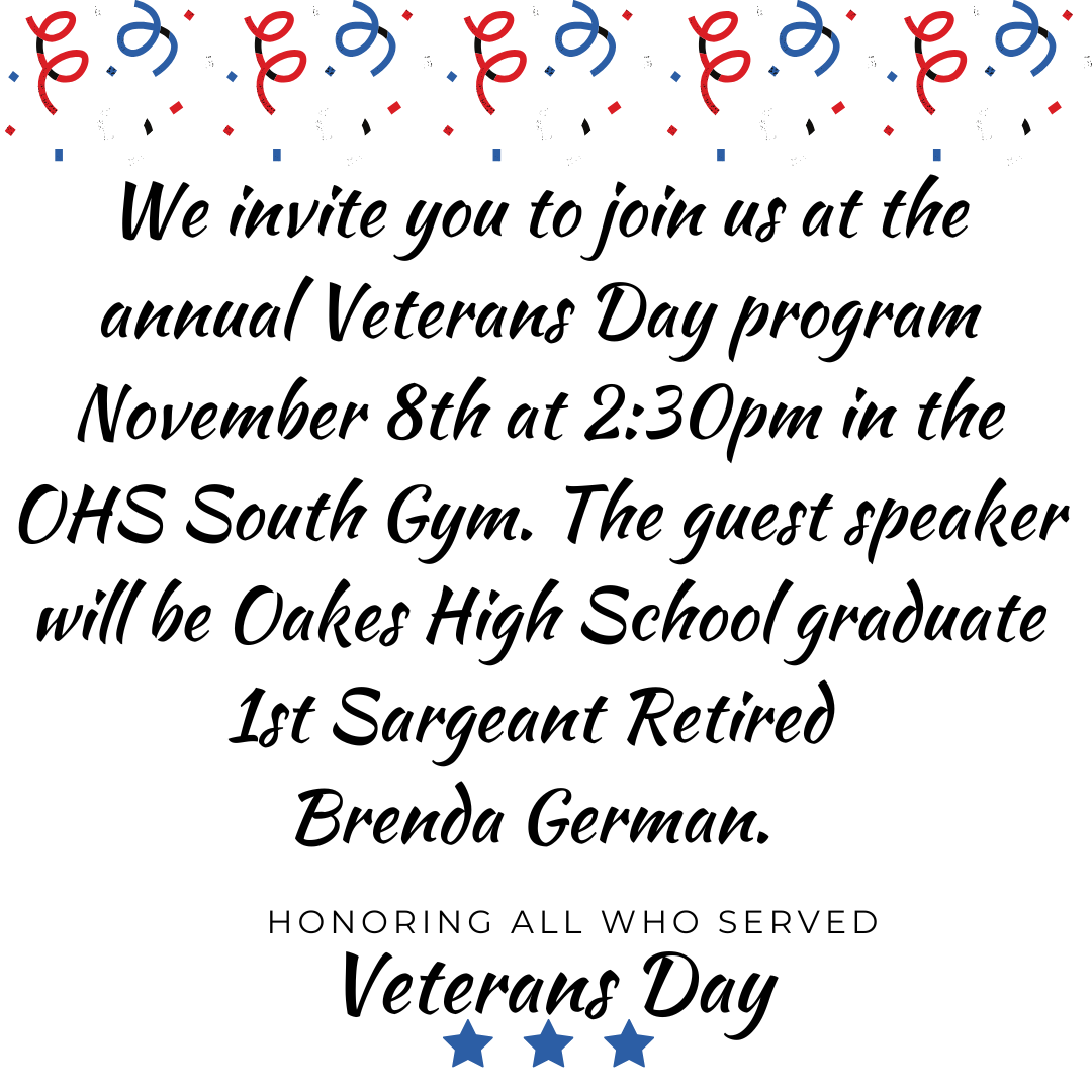 Veterans Day Program Inovcation Veterans' Day Program 11/8 | News & Events