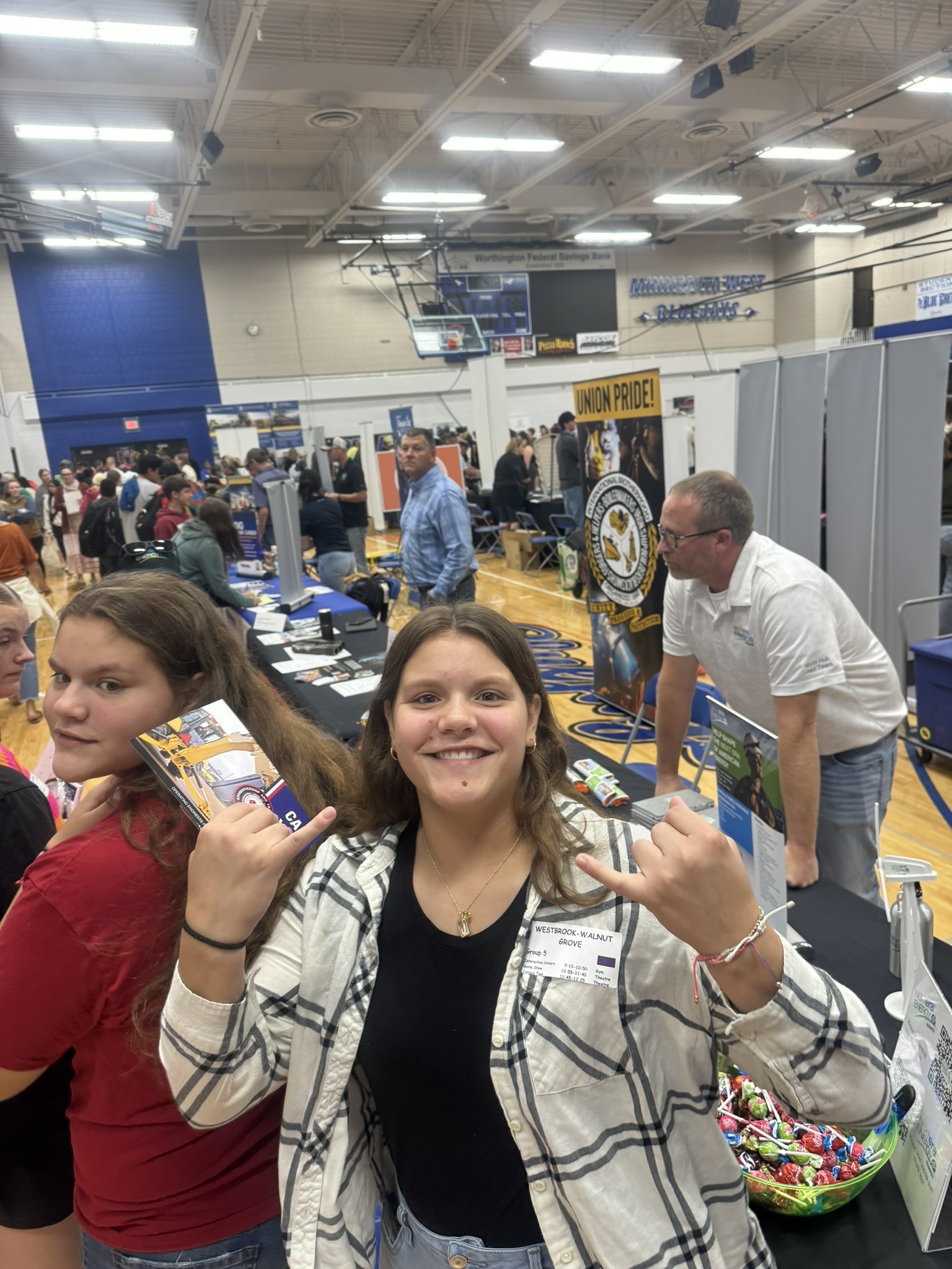 students at career expo