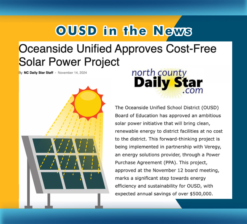 OUSD in the News: Solar Power Initiative to Promote Clean Energy & Save ...
