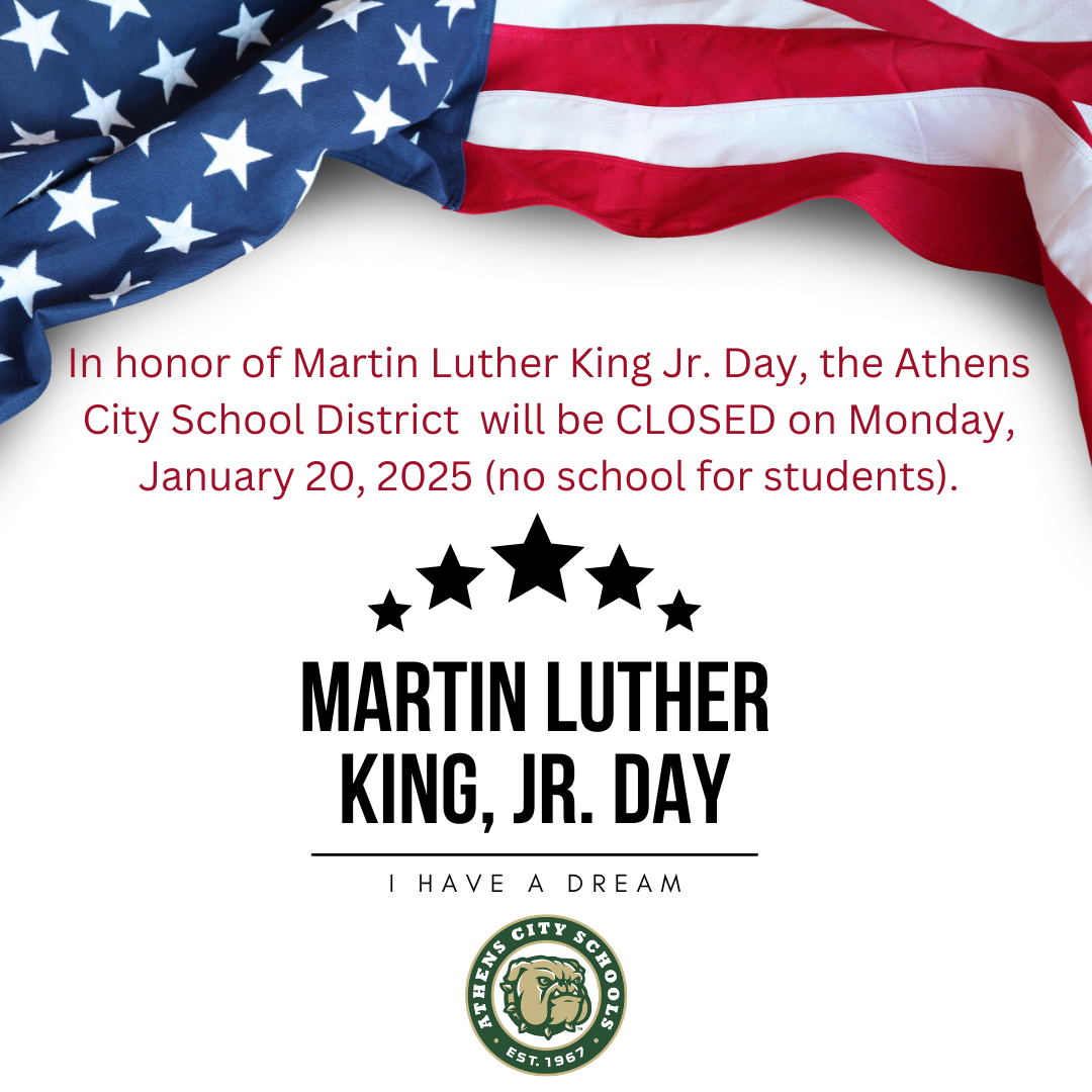 ACSD Closed Monday, January 20, 2025 for Martin Luther King Jr. Day