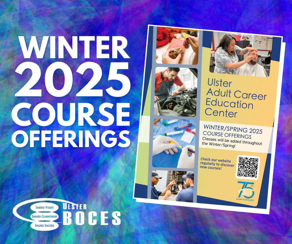 Ulster BOCES Announces Winter Course Catalog for Adult Career Education