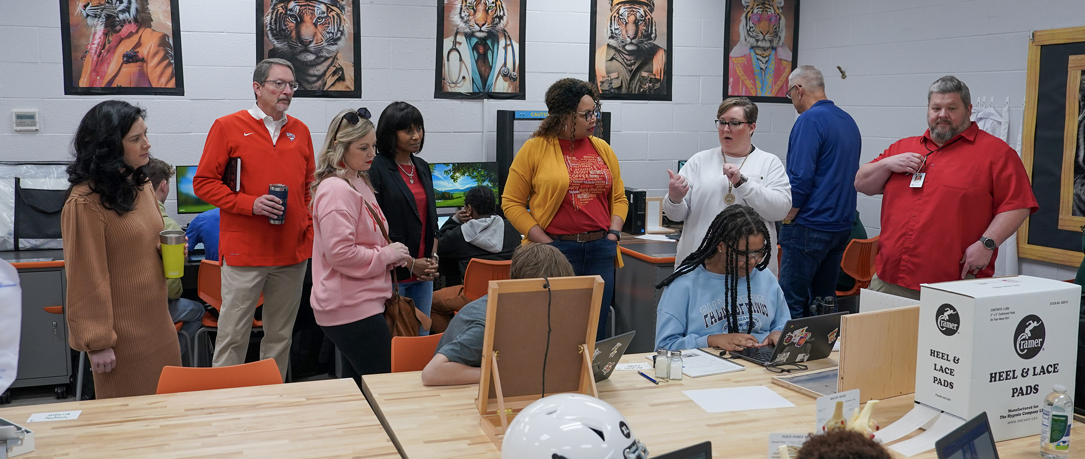 board members touring FMS lab