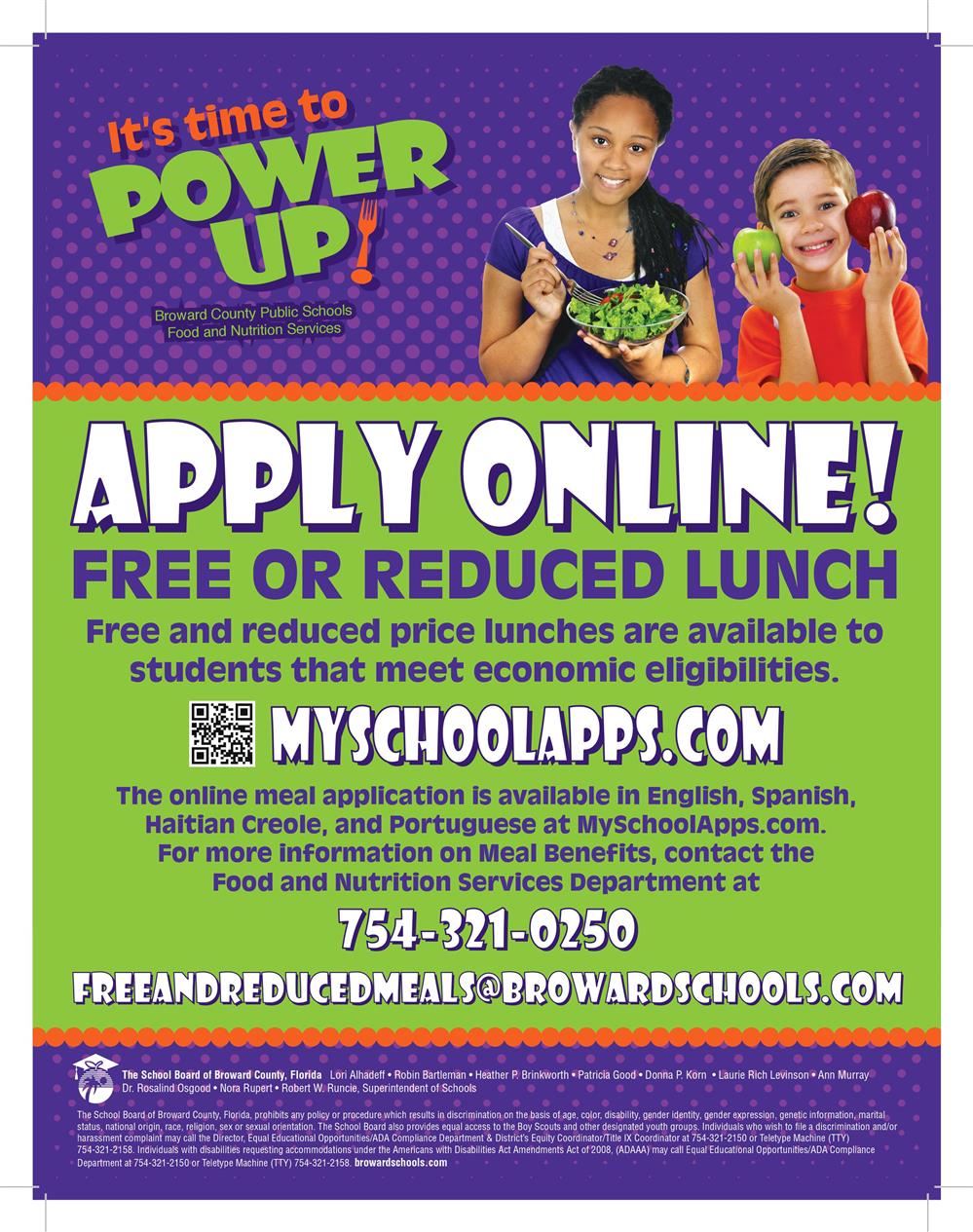 Free and reduced price lunches are available to students that meet ...