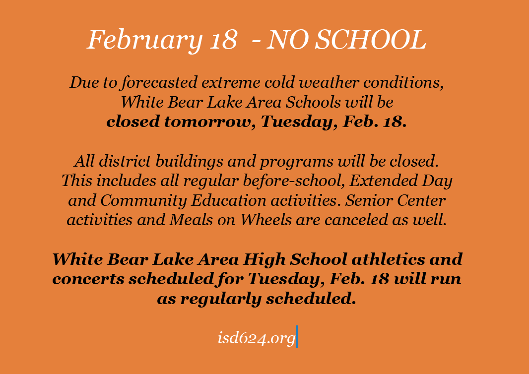 No School tomorrow Feb. 18 Article