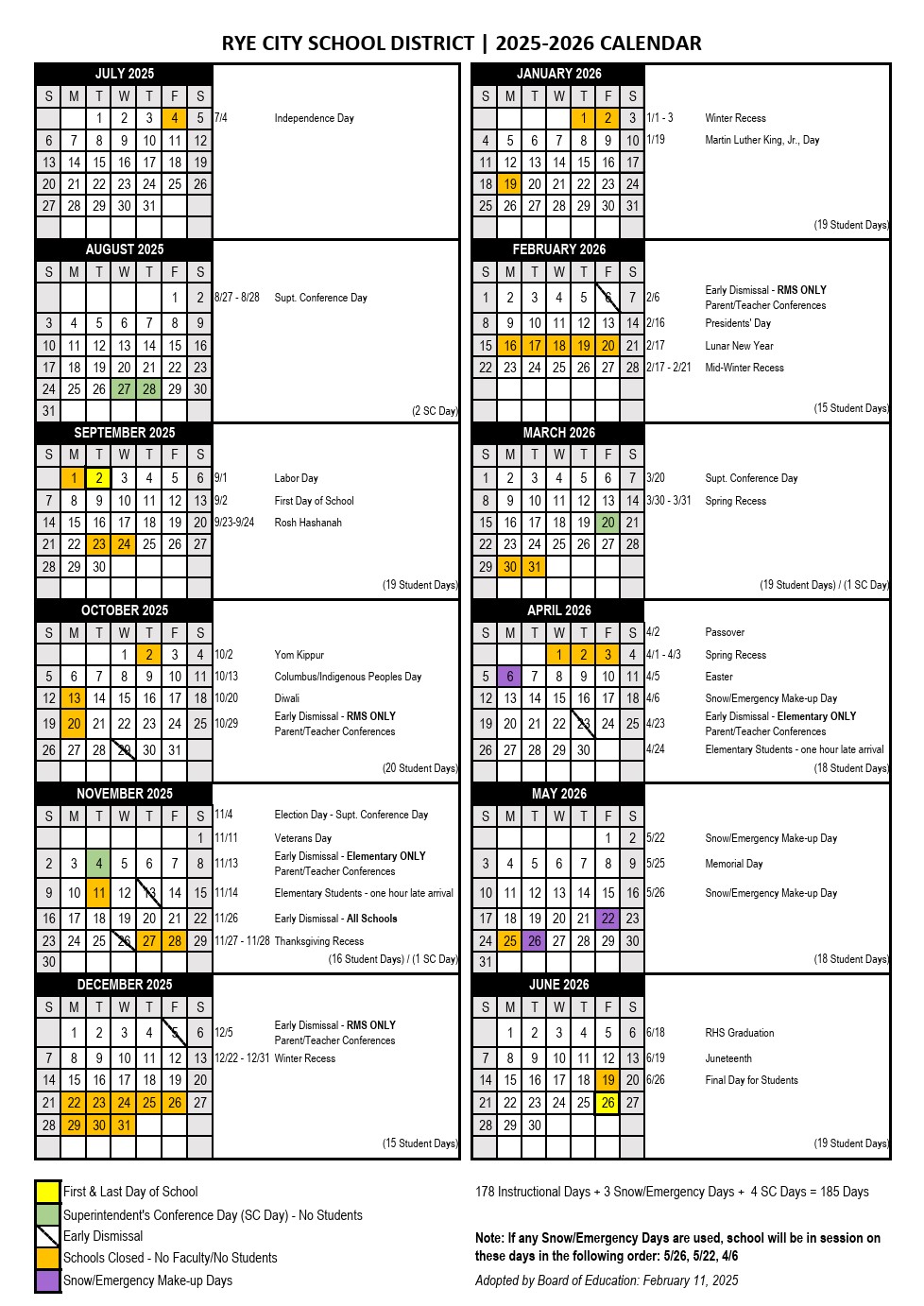 RCSD 20252026 School Year Calendar Posts Details