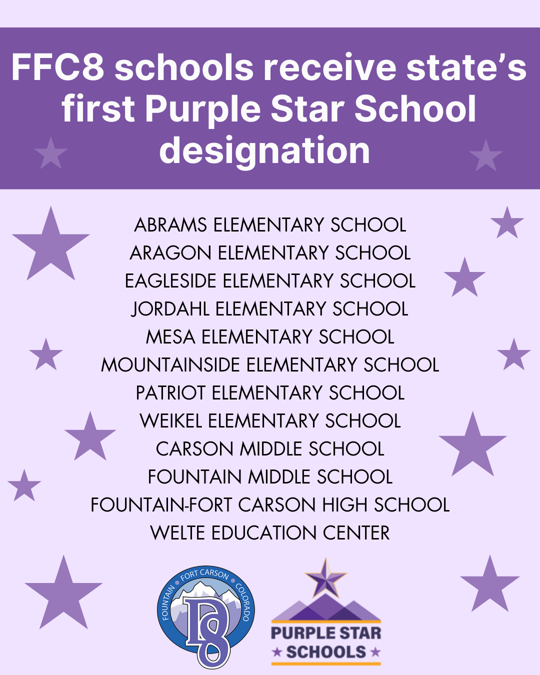 FFC8 Schools Receive State's First Purple Star School Designation ...