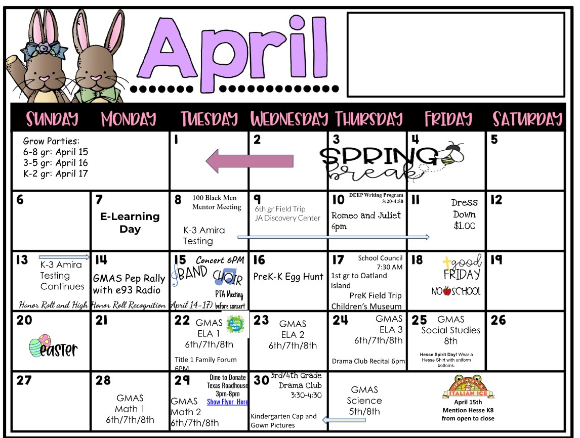 April Calendar of Events | News Landing Page