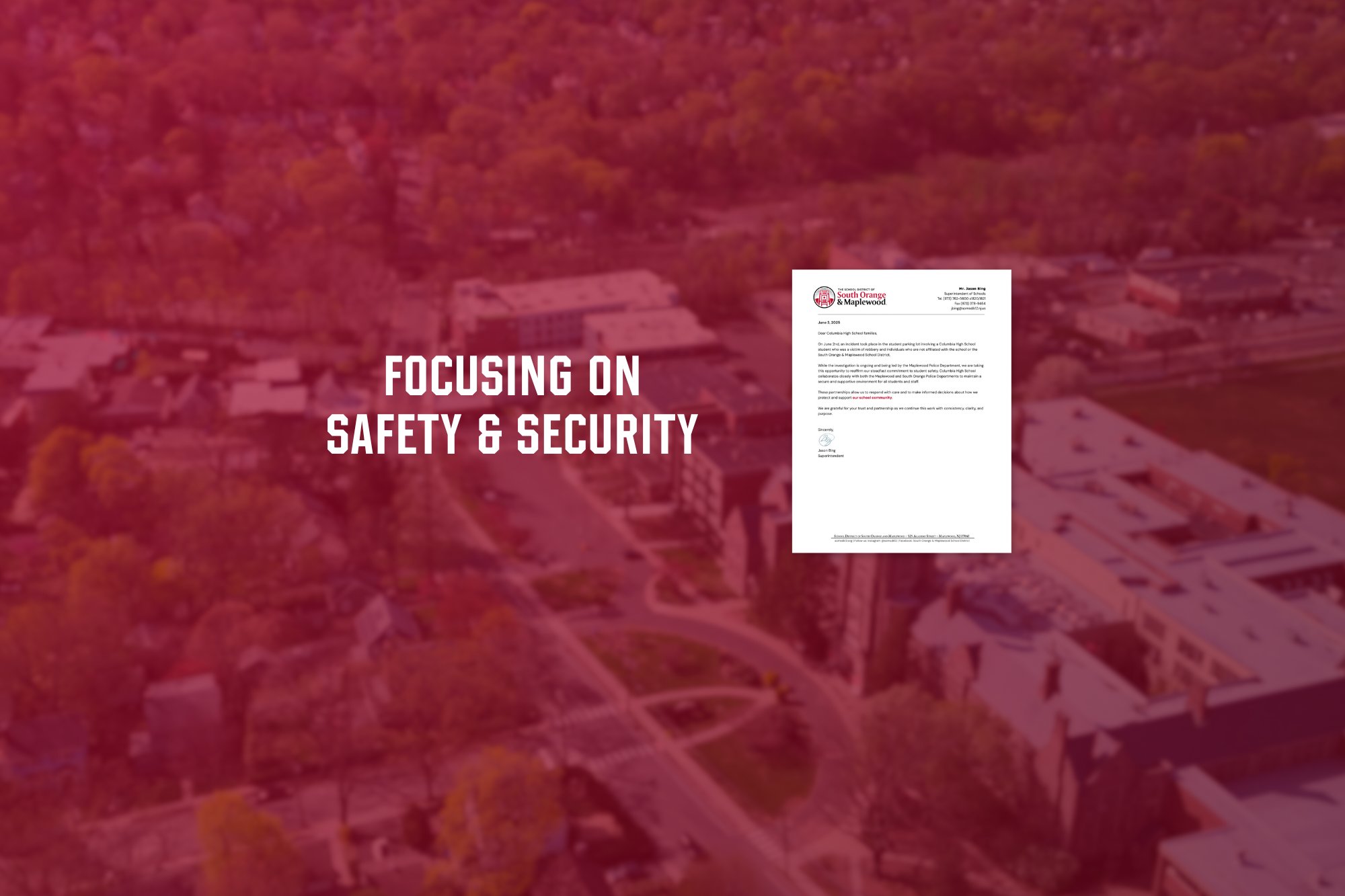 Safety message from the superintendent