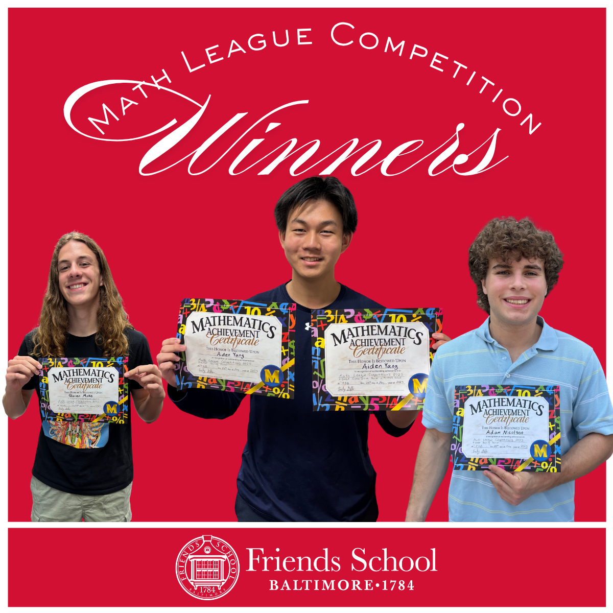 Friends Upper School Students Participate in Math League Competition ...