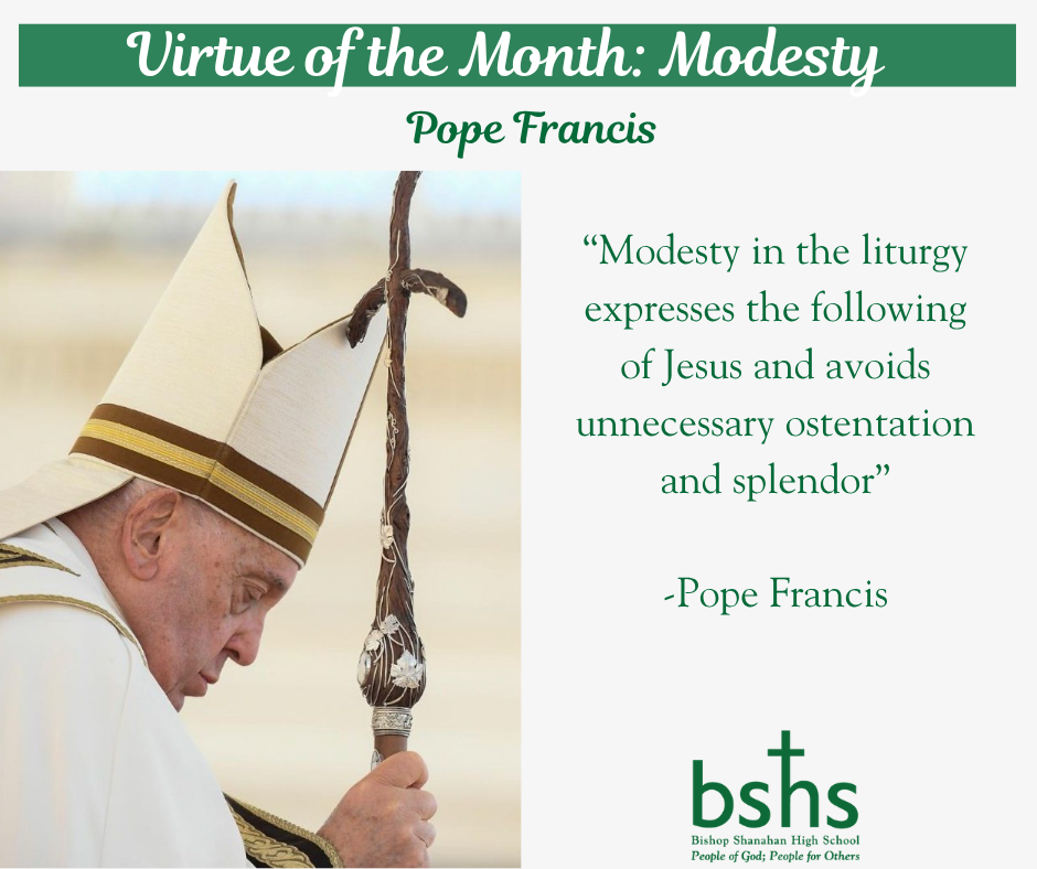 Pope Modestus May Virtue of the Month: Modesty & Pope Francis | News