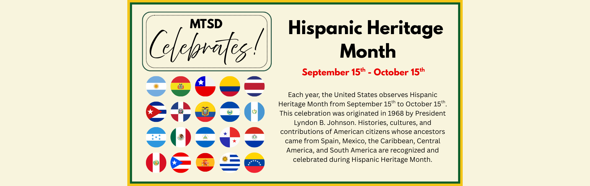 MTSD Celebrates Hispanic Heritage Month