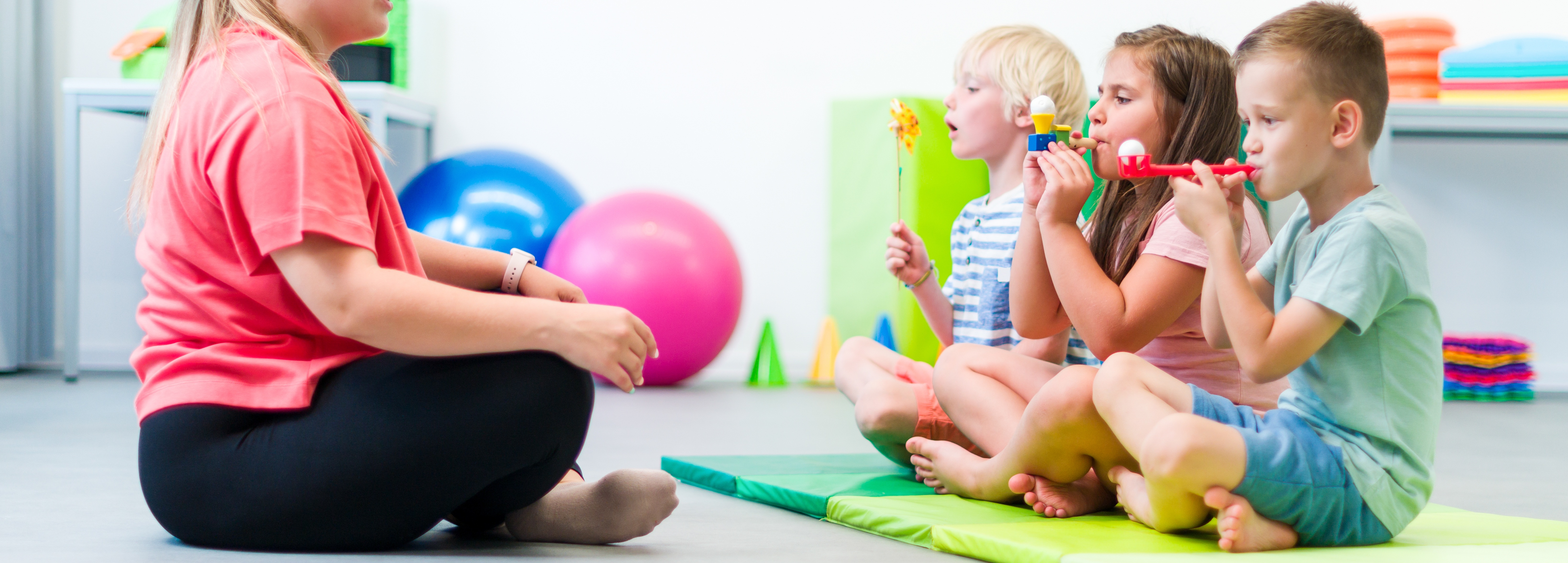 occupational therapist working with students