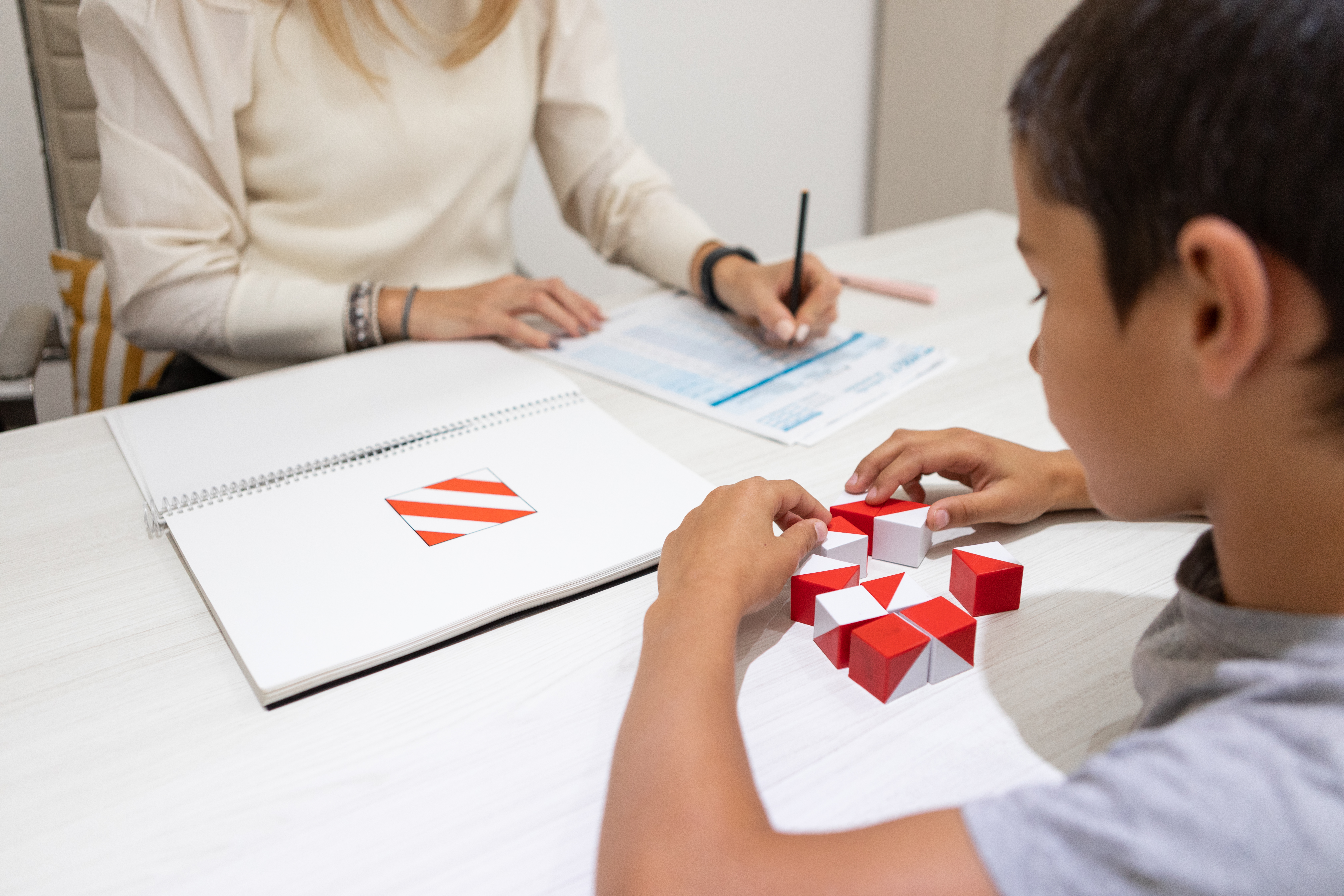 School Psychologist evaluating student