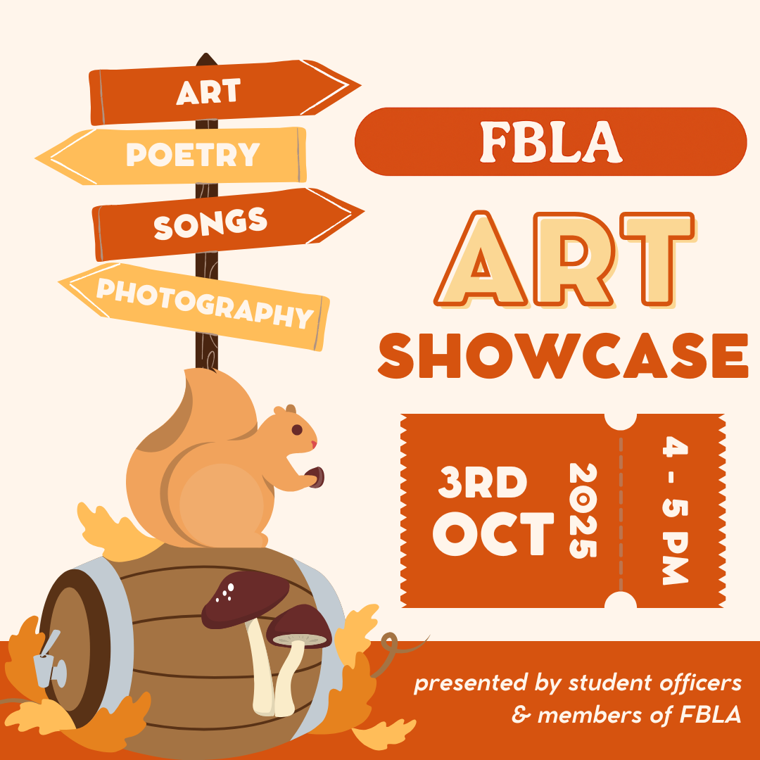 🎨🍂Join us for the FBLA Fall Art Showcase Social 🍂🎶 | Announcement