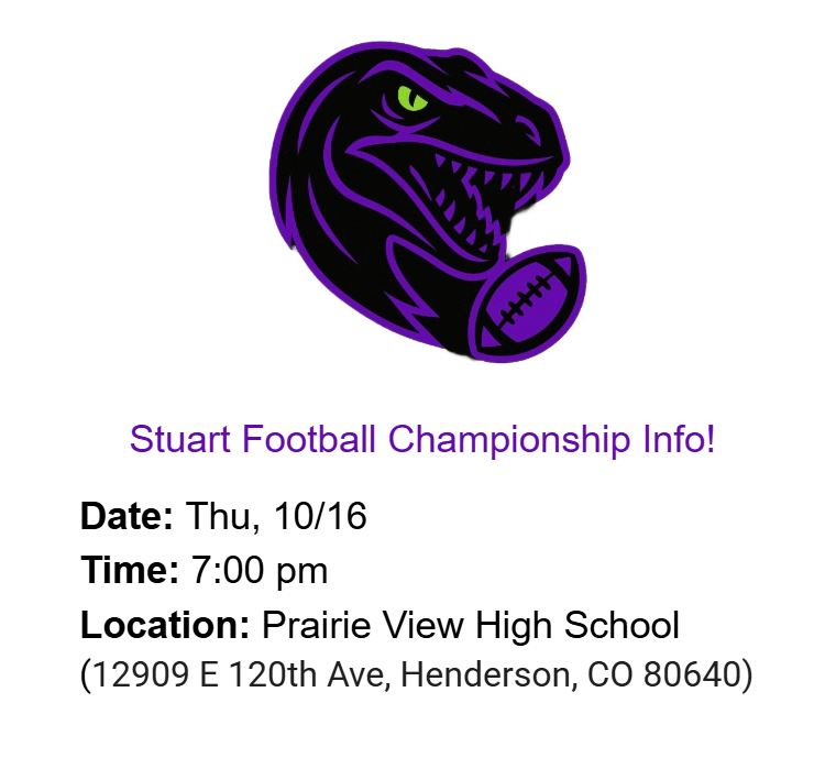 Football Championship Game Details