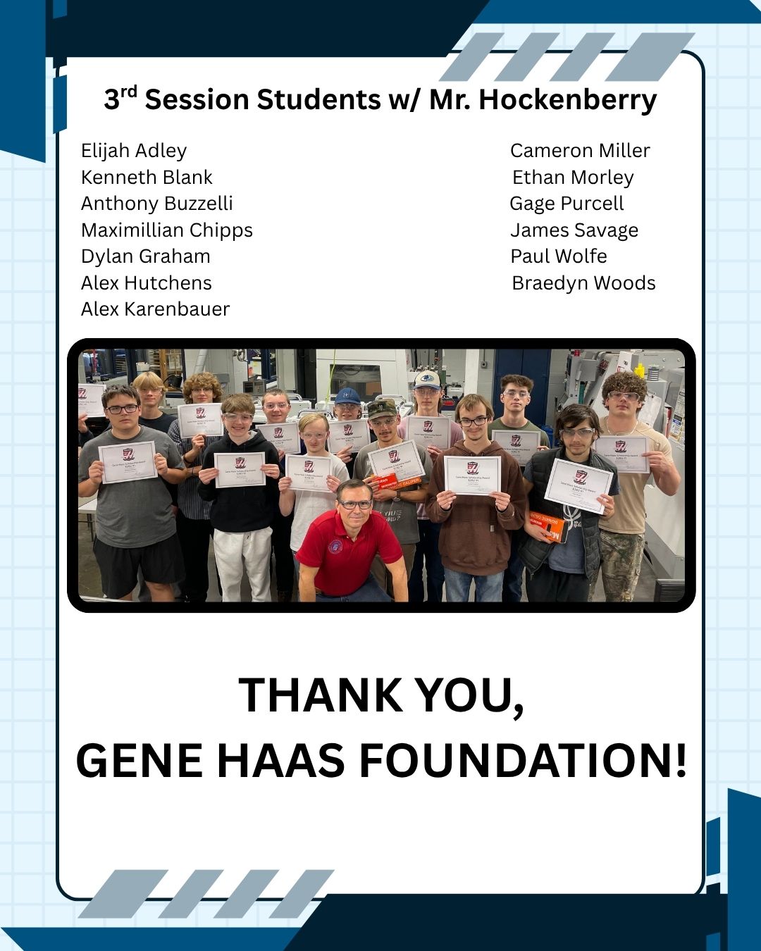 AM Gene Haas Scholarship 2 of 2