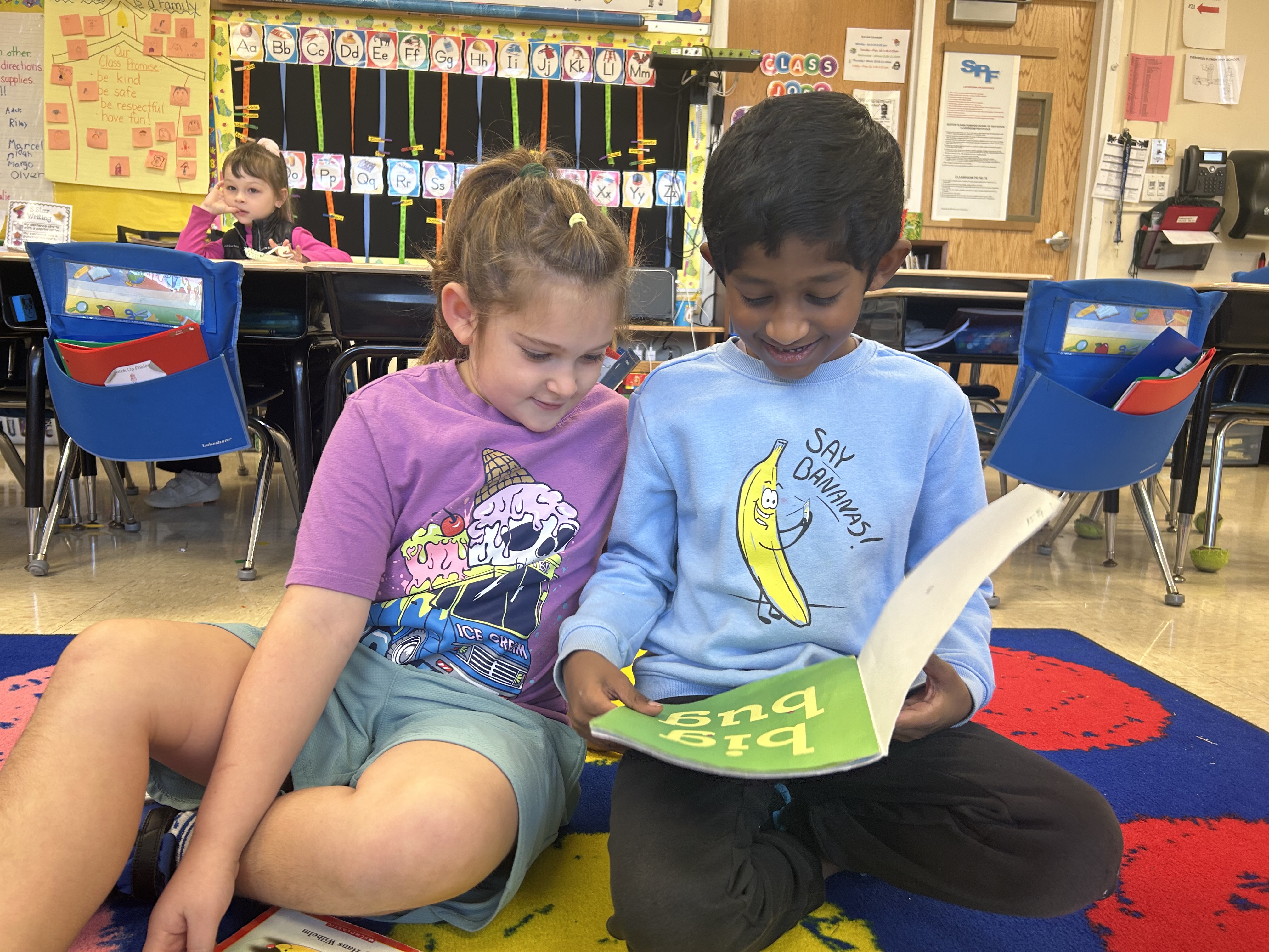 Students at Evergreen Elementary School