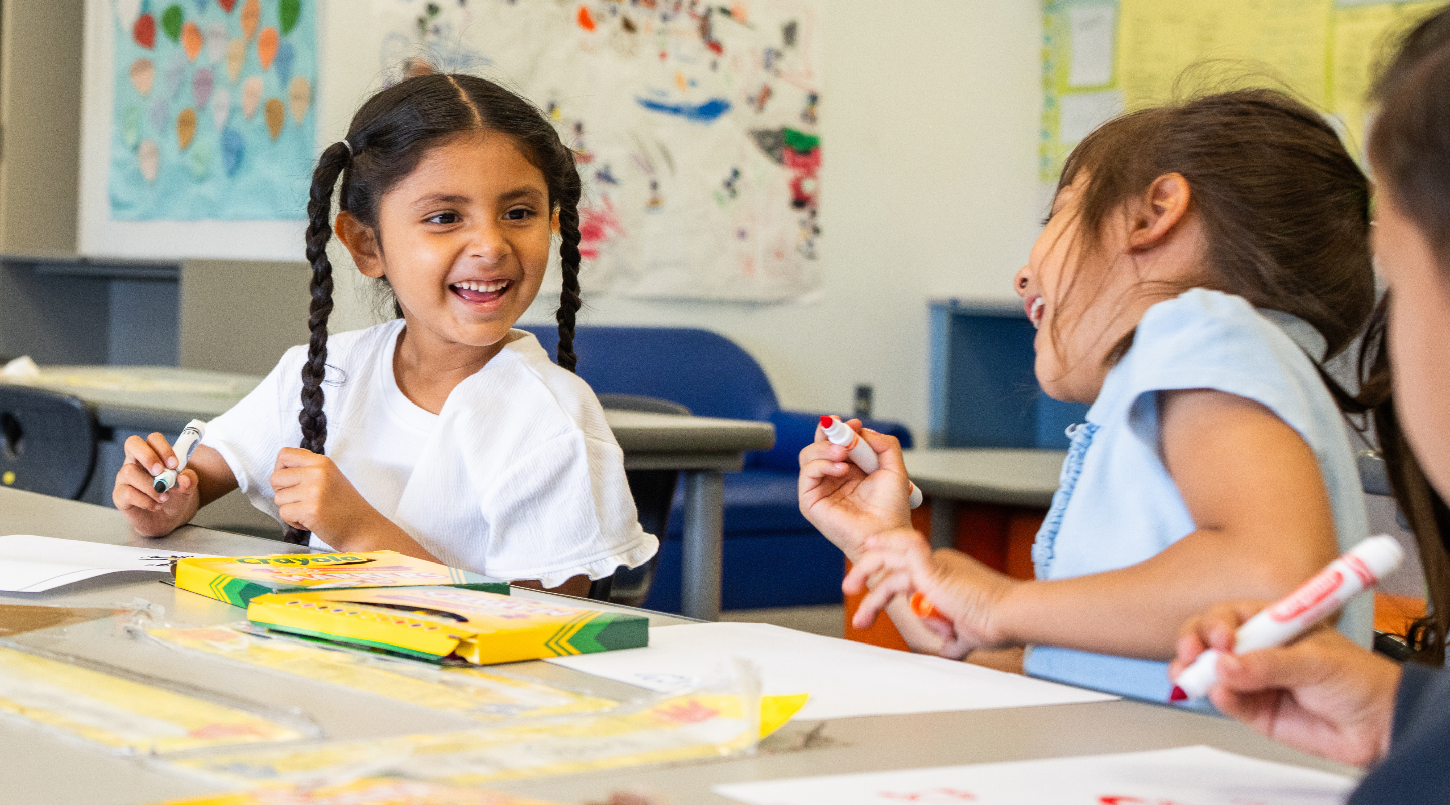 smiling students in classroom