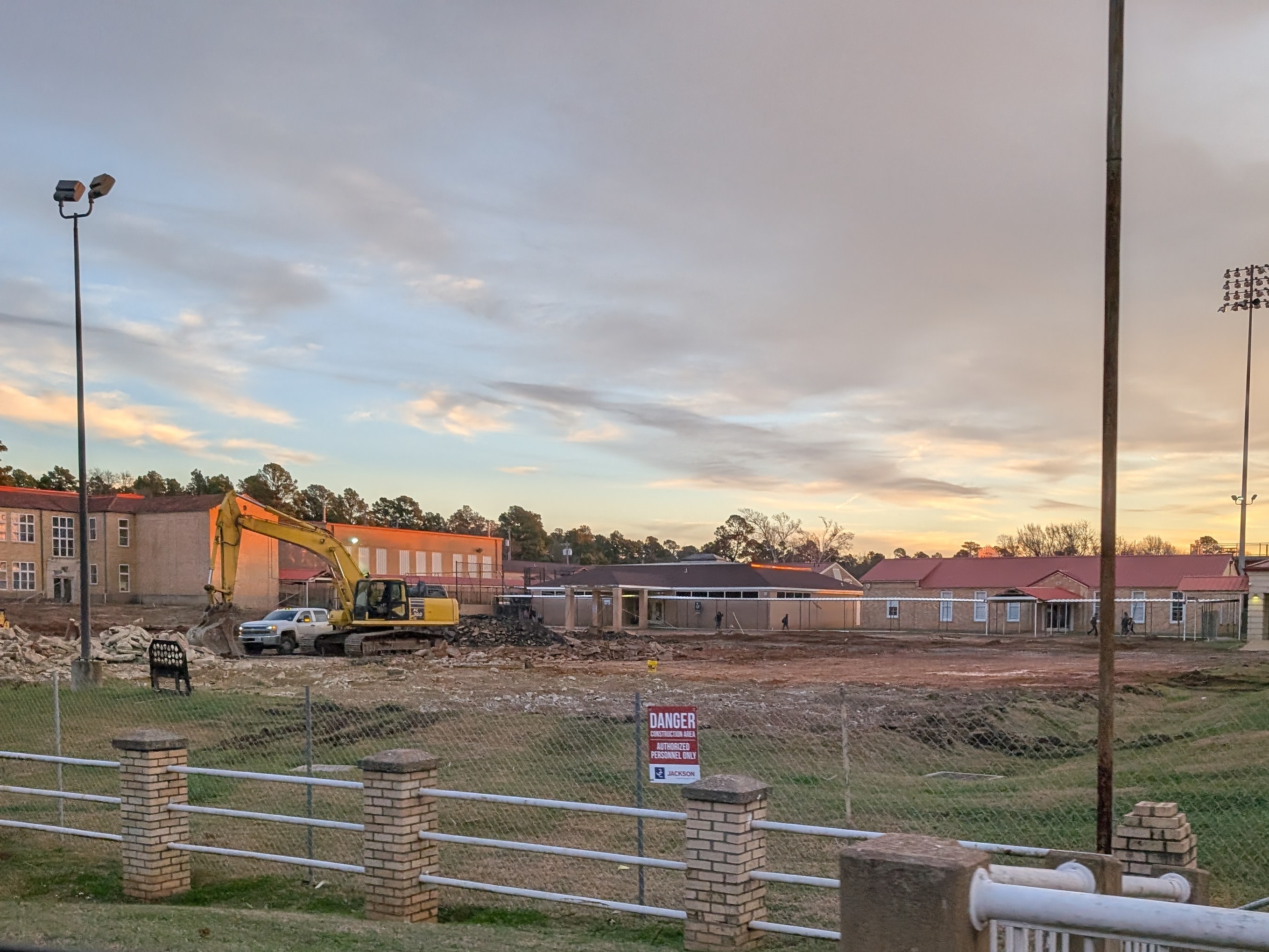 Construction work on the new West Rusk Elementary school