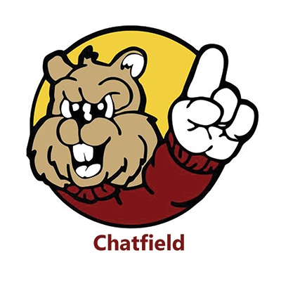 The image depicts a cartoon-style beaver or groundhog character with a friendly, mischievous expression, set against a yellow circular background.