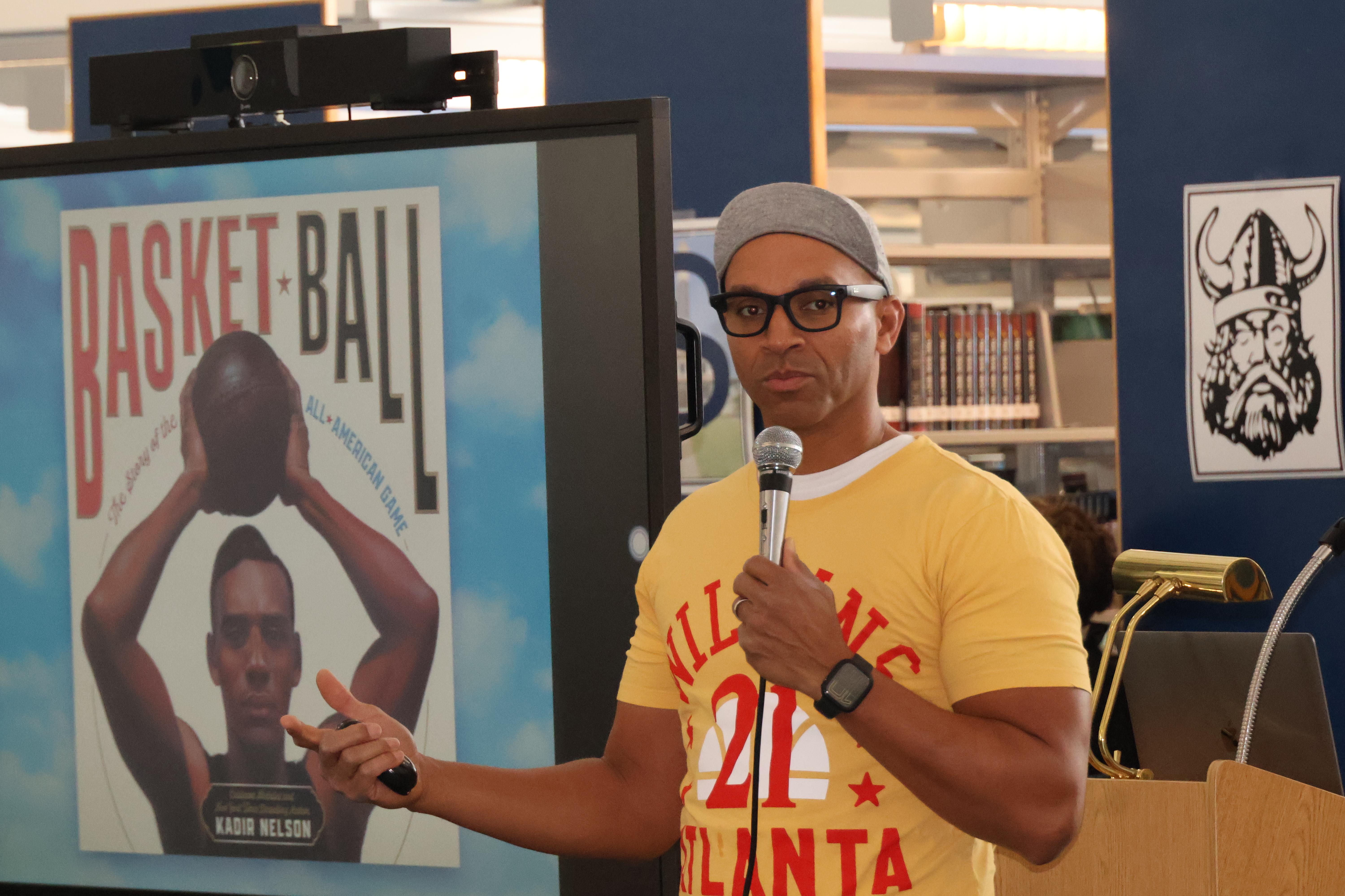 Kadir Nelson speaks at Atlantic City High School