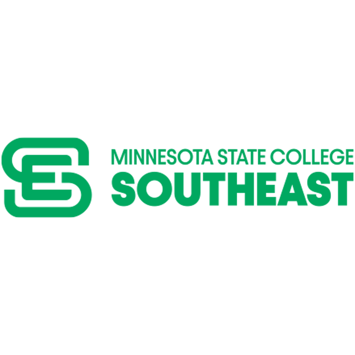 The image displays the logo for Minnesota State College Southeast, featuring the college's name and a green graphic design.