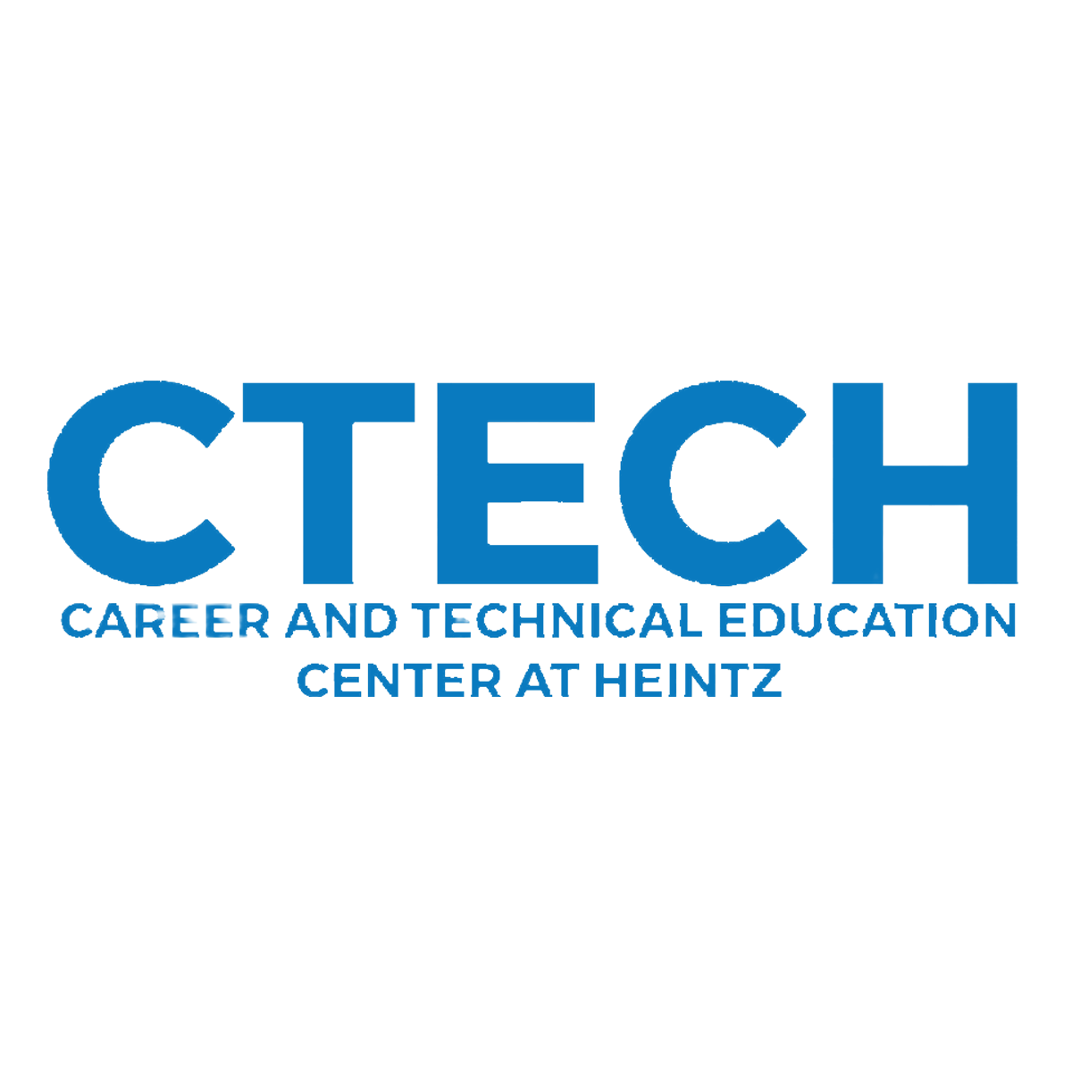 The image displays the logo for the Career and Technical Education Center at Heintz, featuring the acronym "CTECH" in large blue letters against a white background.